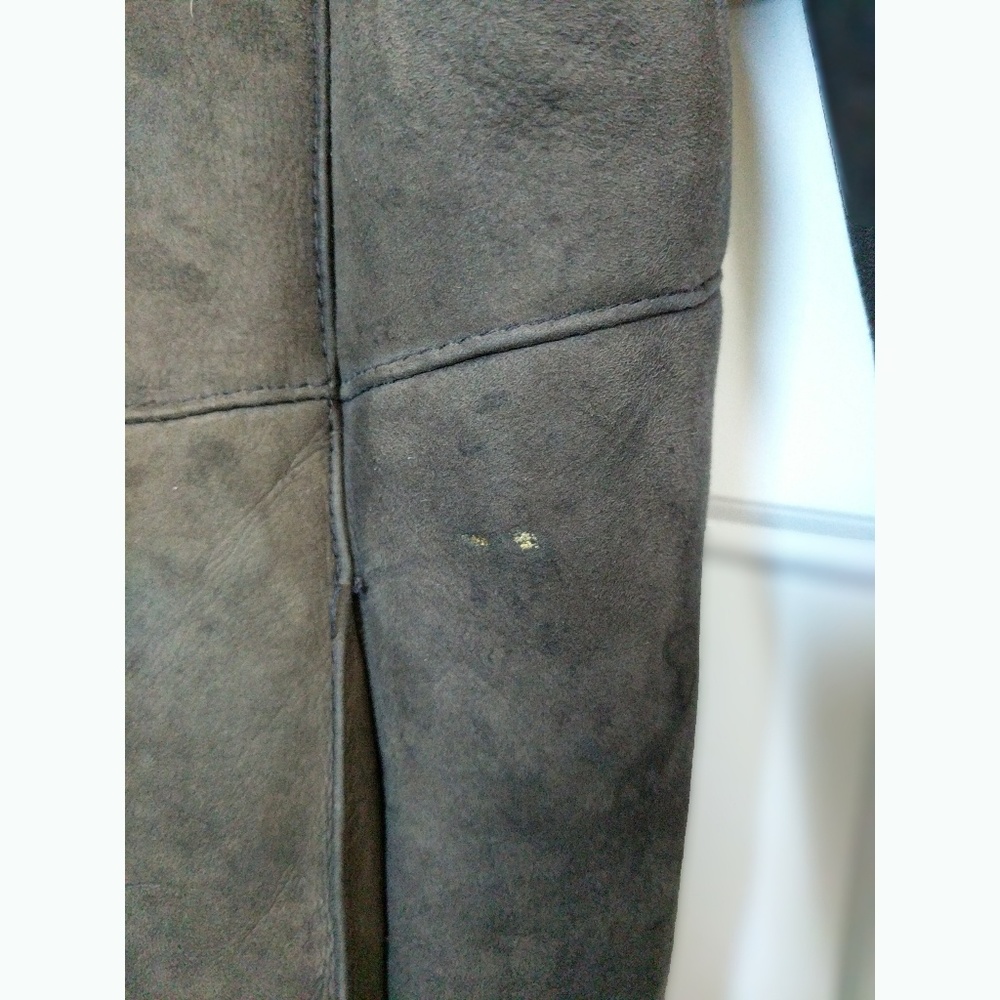 Via Veneto Lamb Shearling Leather Suede Fur Coat - Picture 5 of 14